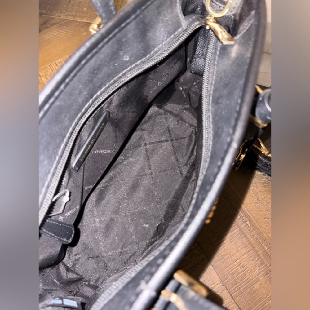 Michael Kors Gray and Black Monogram Tote - Picture 8 of 8